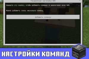 Настройка команд неигрового персонажа в Майнкрафт 1.15.0.56