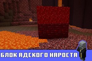 Блок адского нароста в Майнкрафт ПЕ 1.1.3