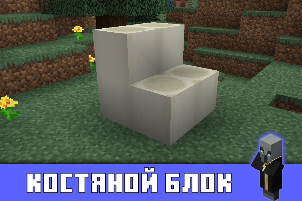Костяной блок в Майнкрафт ПЕ 1.1.3