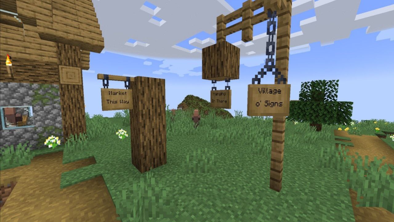 Таблички из Майнкрафт ПЕ 1.20